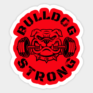 BULLDOG STRONG BARBELL Sticker